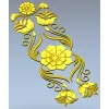 Вертикальный цветочный декор в формате STL для ЧПУ