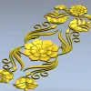 Вертикальный цветочный декор в формате STL для ЧПУ