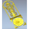 Декоративная арочная панель с вазой и розеткой - 3D модель STL для ЧПУ