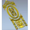 Декоративная дверная панель - овальный рельеф для ЧПУ (STL)