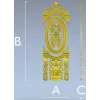 Декоративная дверная панель - овальный рельеф для ЧПУ (STL)