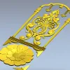 Декоративная дверная панель в барочном стиле - STL для ЧПУ