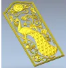 Peacock Vine Decorative Panel - STL 3D Model for CNC