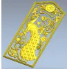 Peacock Vine Decorative Panel - STL 3D Model for CNC
