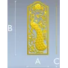 Peacock Vine Decorative Panel - STL 3D Model for CNC