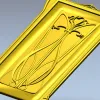 Art Nouveau Lily Door Panel - STL 3D model for CNC