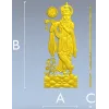 Кришна с флейтой - 3D модель в формате STL для ЧПУ