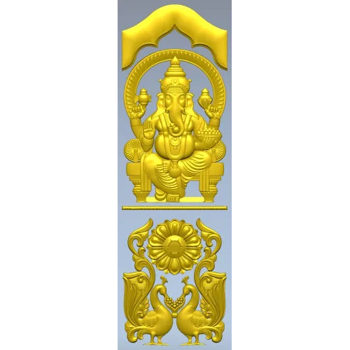 Ganesha Relief Panel STL for CNC Router
