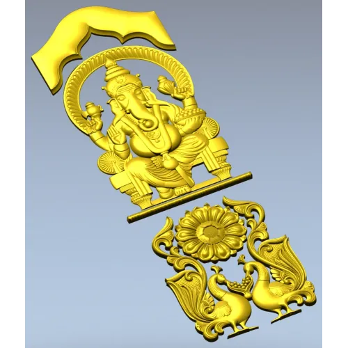 Ganesha Relief Panel STL for CNC Router