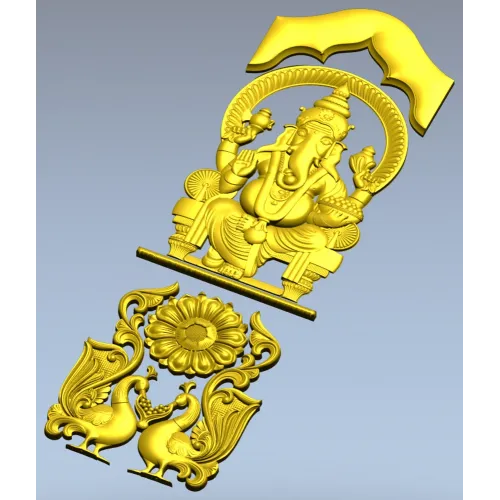 Ganesha Relief Panel STL for CNC Router