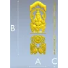 Ganesha Relief Panel STL for CNC Router