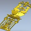 Декоративная рельефная панель "Лотос и нимфы" - STL для ЧПУ