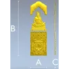 Дверная панель с рельефом святого - STL для ЧПУ