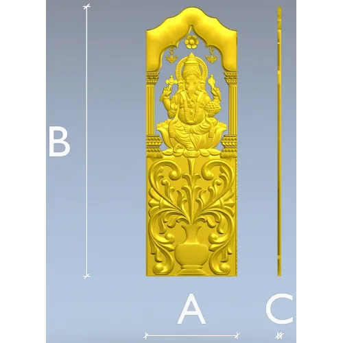 Арочная панель с Ганешей - 3D модель STL для ЧПУ