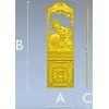Декоративная дверная панель с рельефом ребёнка - STL для ЧПУ