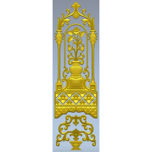 Florentine Arched Door Panel STL for CNC