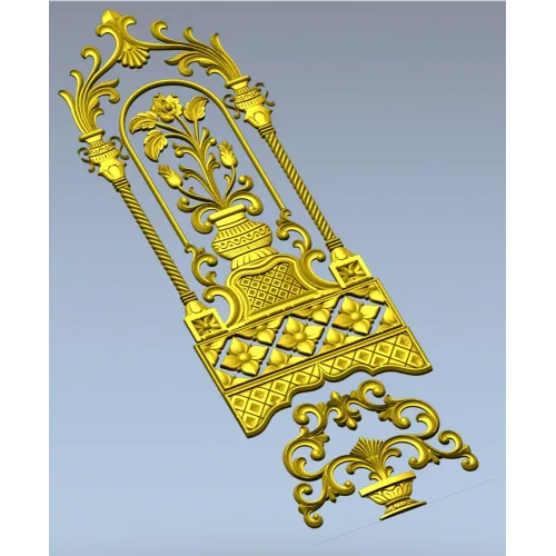 Florentine Arched Door Panel STL for CNC