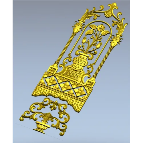 Florentine Arched Door Panel STL for CNC