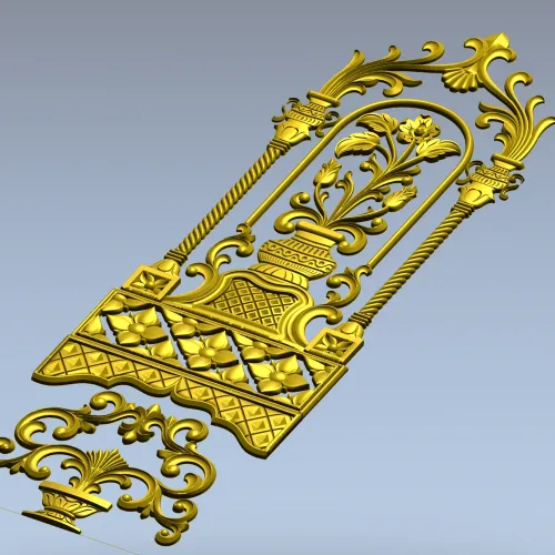 Florentine Arched Door Panel STL for CNC