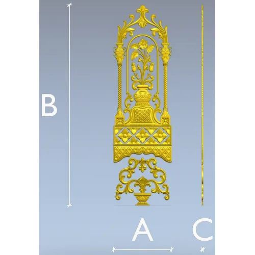 Florentine Arched Door Panel STL for CNC