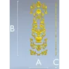 Вертикальная декоративная накладка "Вазон Элеганс" - 3D модель STL для ЧПУ