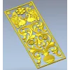 Вертикальная резная панель "Парные птицы" - STL для ЧПУ