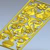Вертикальная резная панель "Парные птицы" - STL для ЧПУ