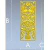 Вертикальная резная панель "Парные птицы" - STL для ЧПУ