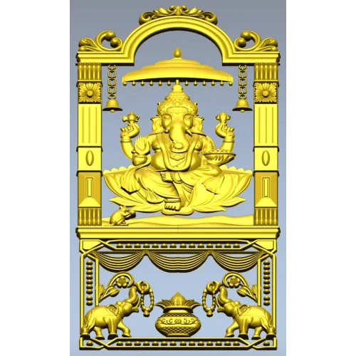 Икона Ганеши в киоте - STL модель для ЧПУ