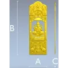 Ganesha Shrine Door Panel - detailed STL 3D model for CNC