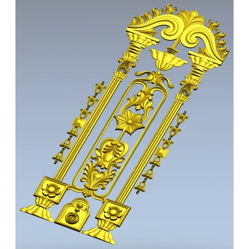 Imperial Pilaster - Baroque Door Overlay STL 3D model for CNC