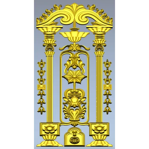 Imperial Pilaster - Baroque Door Overlay STL 3D model for CNC