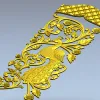 Дверная накладка "Павлинья ветвь" - 3D модель STL для ЧПУ