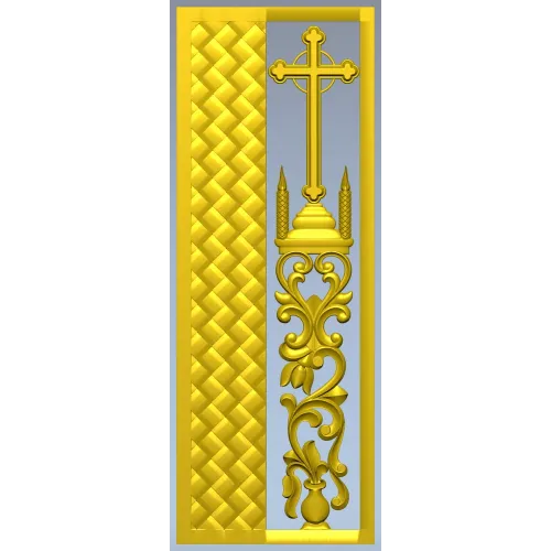 Orthodox Door Panel Relief STL for CNC