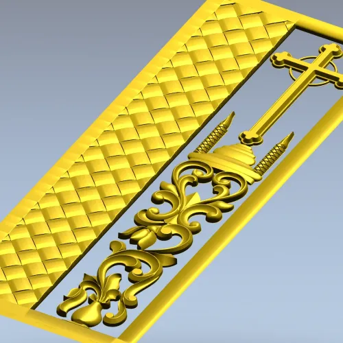 Orthodox Door Panel Relief STL for CNC