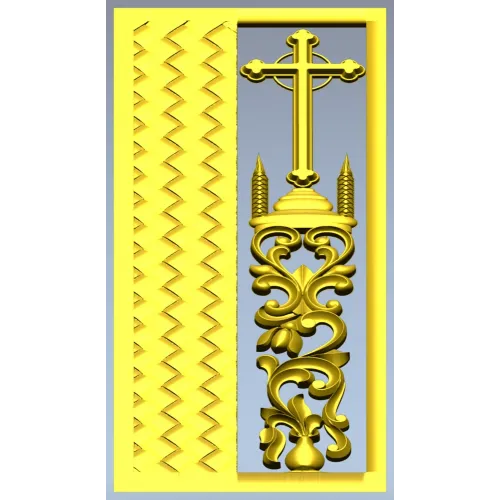 Orthodox Door Panel Relief STL for CNC
