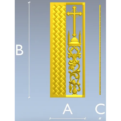 Orthodox Door Panel Relief STL for CNC