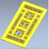 Ornamental Three-Niche Door Panel STL for CNC