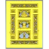 Ornamental Three-Niche Door Panel STL for CNC