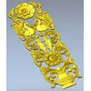 Regal Bloom - ornate vertical panel STL for CNC milling