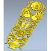 Regal Bloom - ornate vertical panel STL for CNC milling