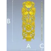 Regal Bloom - ornate vertical panel STL for CNC milling