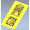 Декоративная дверная панель "Вазон и розетка" - STL для ЧПУ