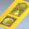Декоративная дверная панель "Вазон и розетка" - STL для ЧПУ