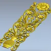 Вертикальная резная накладка "Цветочный вазон" - 3D модель STL для ЧПУ