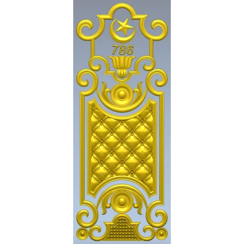 Ornate Quilted Door Panel STL
