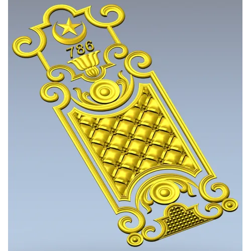 Ornate Quilted Door Panel STL