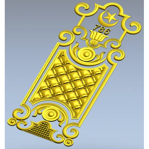 Ornate Quilted Door Panel STL