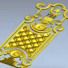 Ornate Quilted Door Panel STL