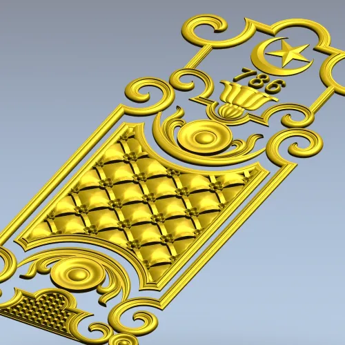 Ornate Quilted Door Panel STL